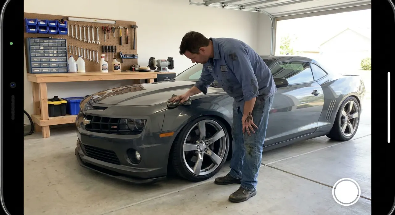Polish vs Wax: What Each Does and the Right Order — a dual-action polishing machine on flawless swirl-free glossy car paint