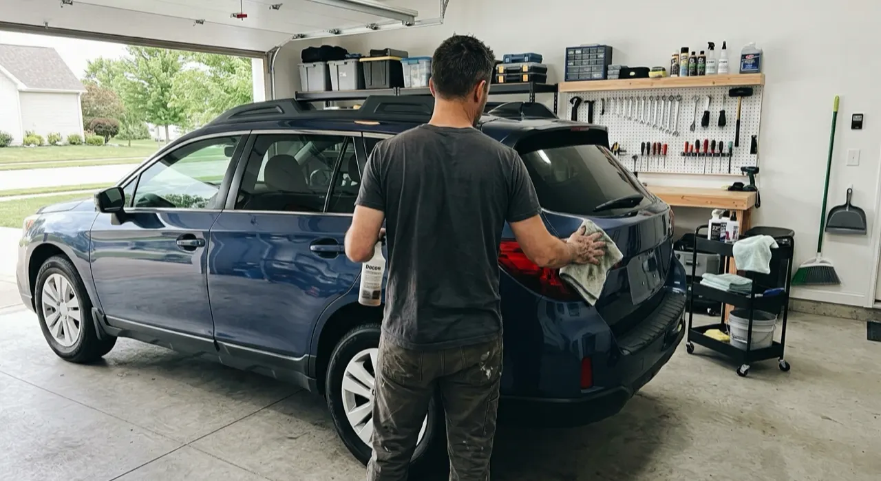 Decon Before Ceramic: The Prep That Makes It Last — a clay bar gliding across smooth glossy car paint