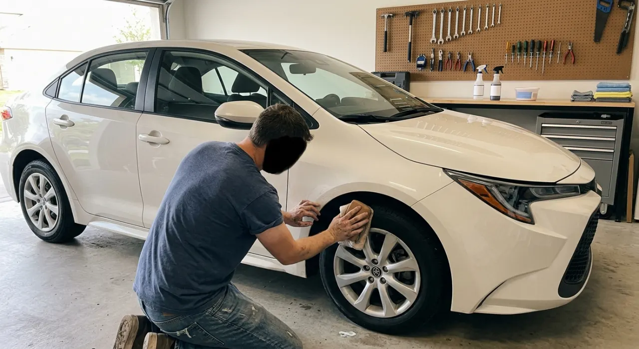 What Is Paint Decontamination? The Step Most Skip — a clay bar gliding across smooth glossy car paint
