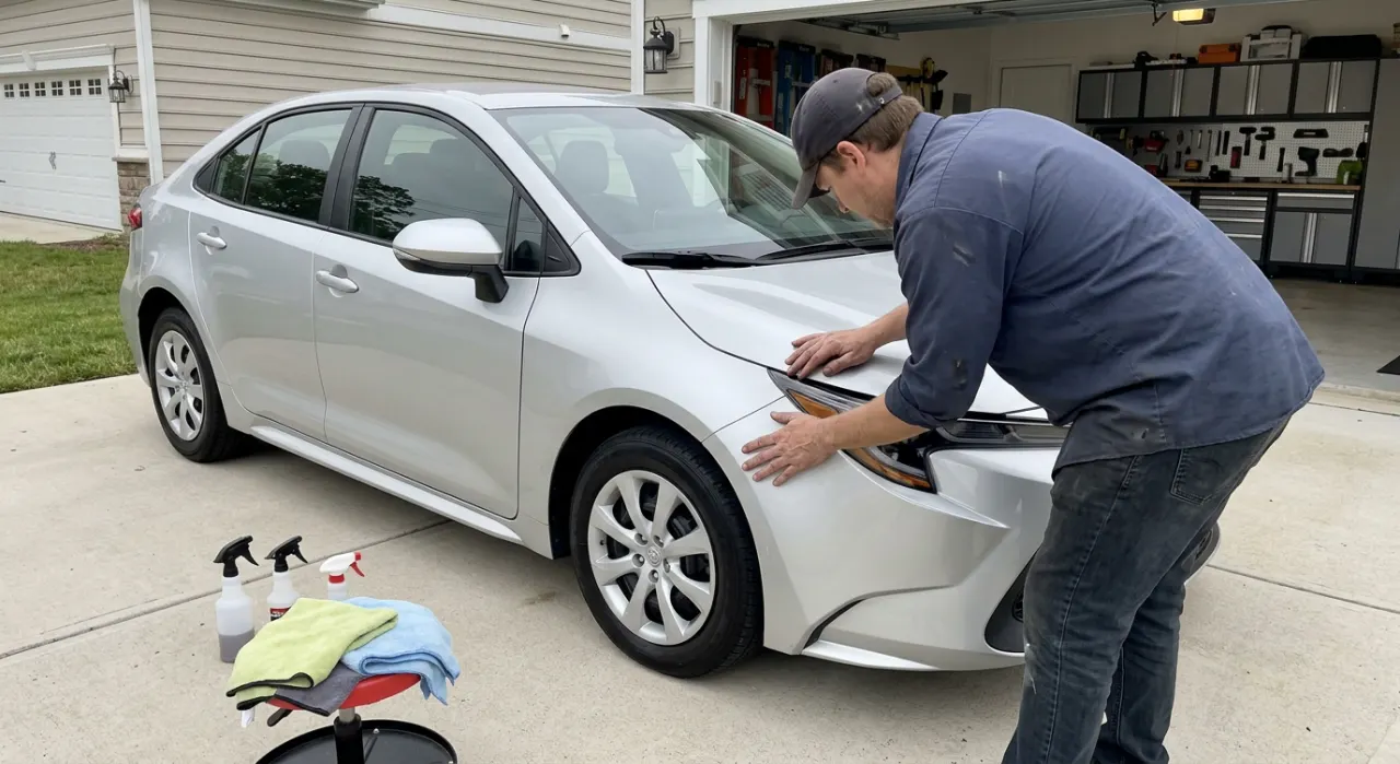 PPF vs Ceramic Coating: The Honest Comparison — water beading tightly on a ceramic-coated glossy car panel