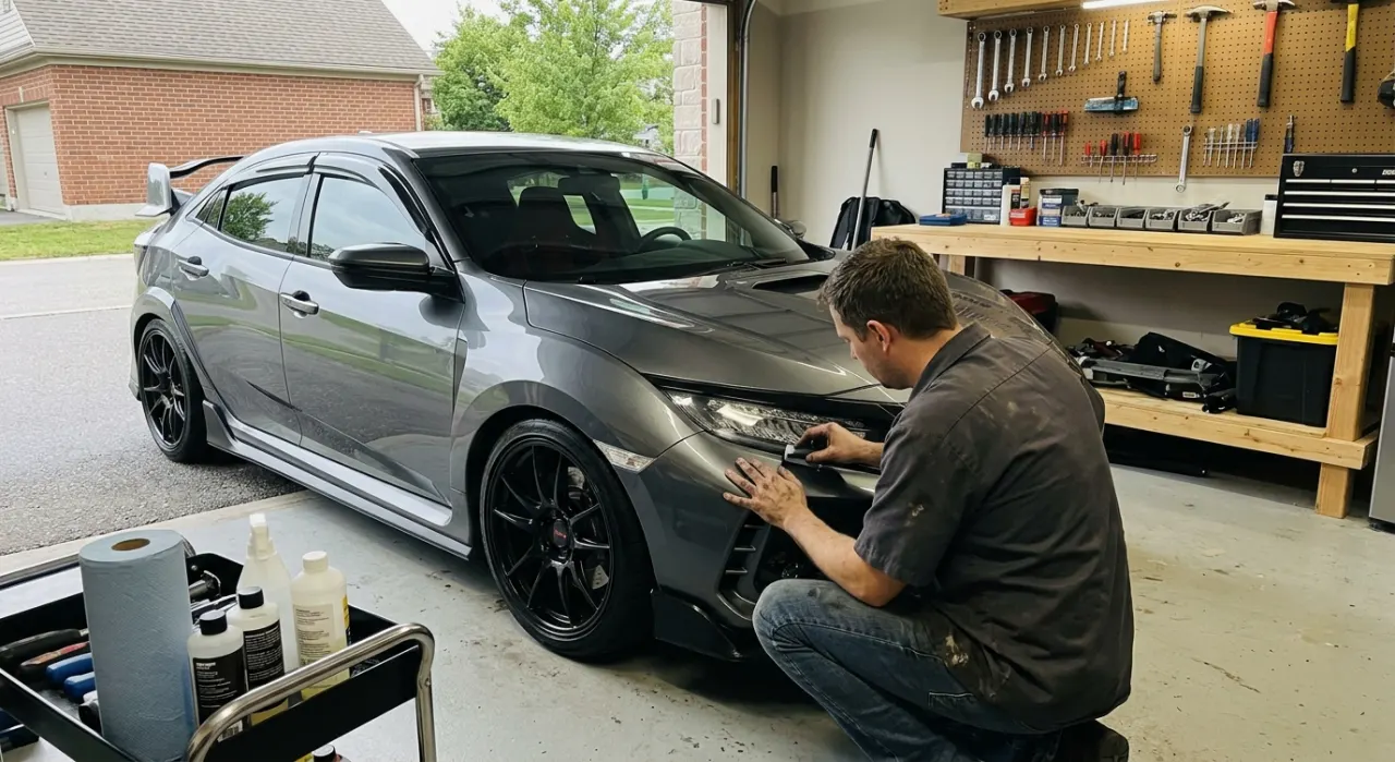 Rain-X Guide: Is It Actually Worth It? — a crystal-clear car windshield with water beading up and rolling off