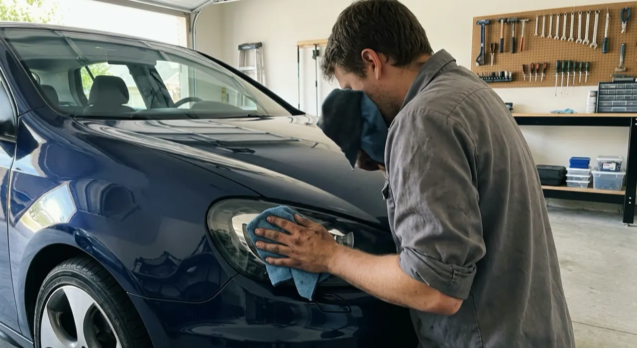 Headlight Restoration Cost: DIY vs Pro vs Replace — a car headlight shown half foggy and yellowed, half crystal clear