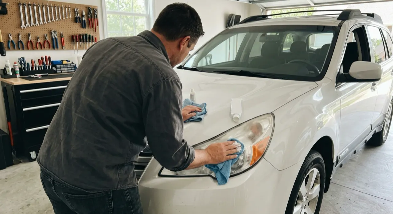 Does Toothpaste Restore Headlights? Honestly Reviewed — a car headlight shown half foggy and yellowed, half crystal clear