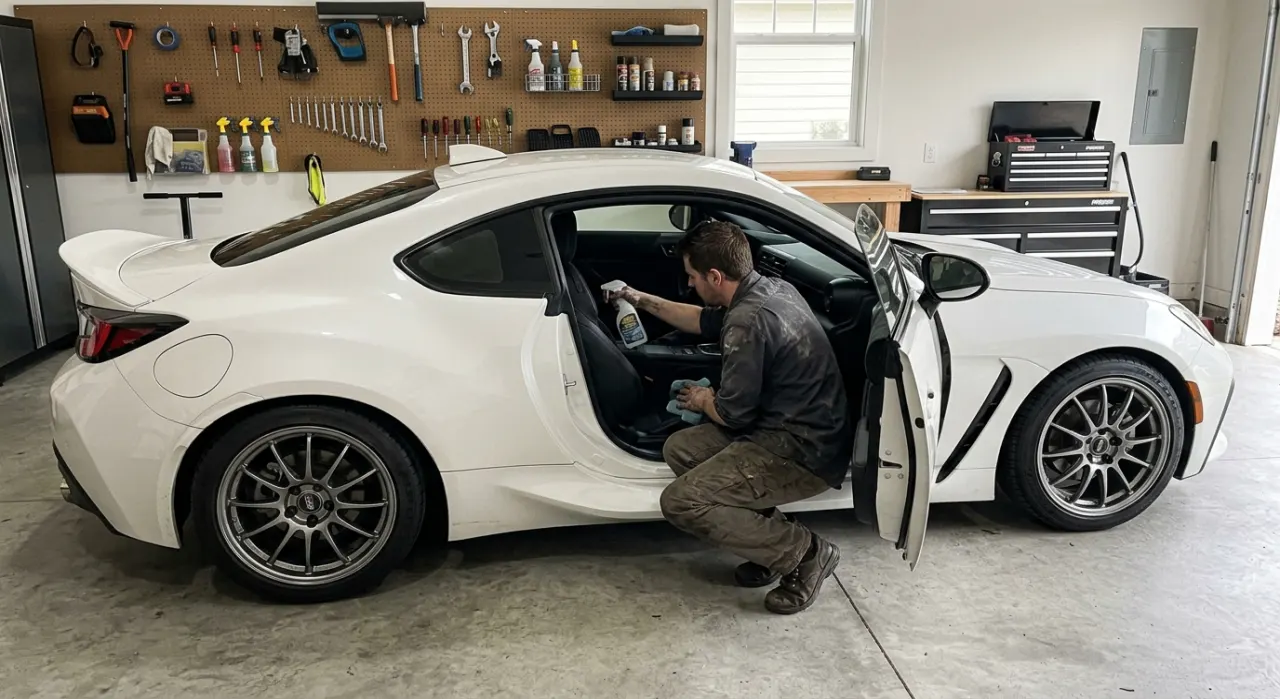 How to Remove Car Odors for Good (Not Mask Them) — a spotless detailed car interior, clean dashboard, seats and console