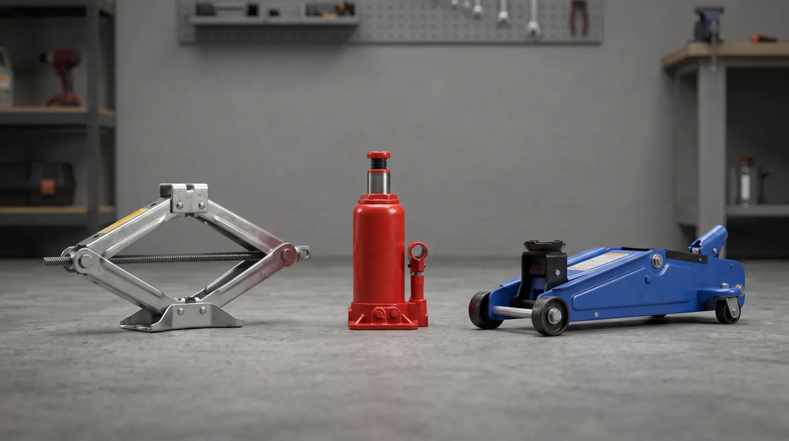 Close-up of a trolley jack saddle correctly seated on a car's pinch weld jacking point