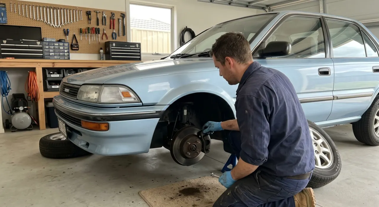 Drilled vs Slotted Rotors — the full job in progress