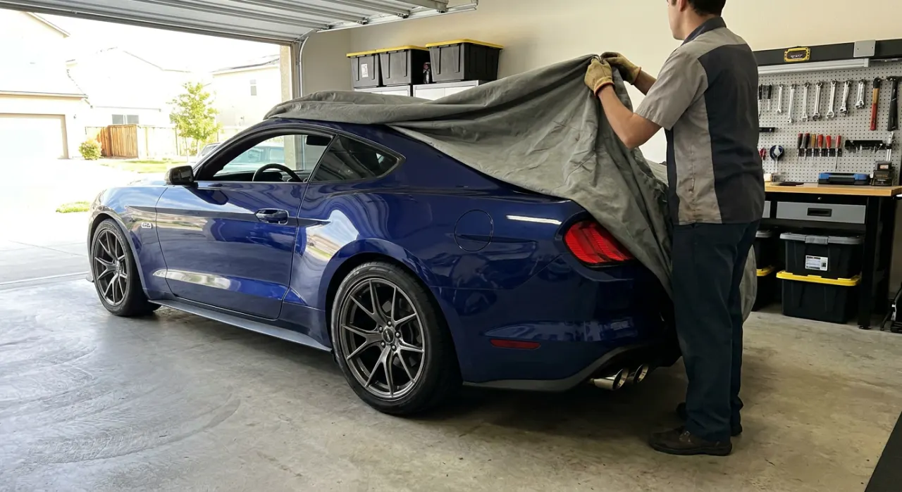 OxGord Executive 7-Layer Car Cover Review — in use on a vehicle