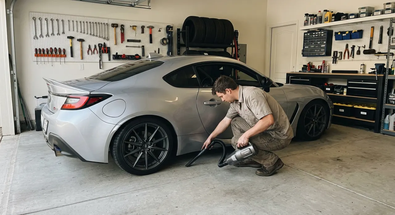 Car vacuums — in use
