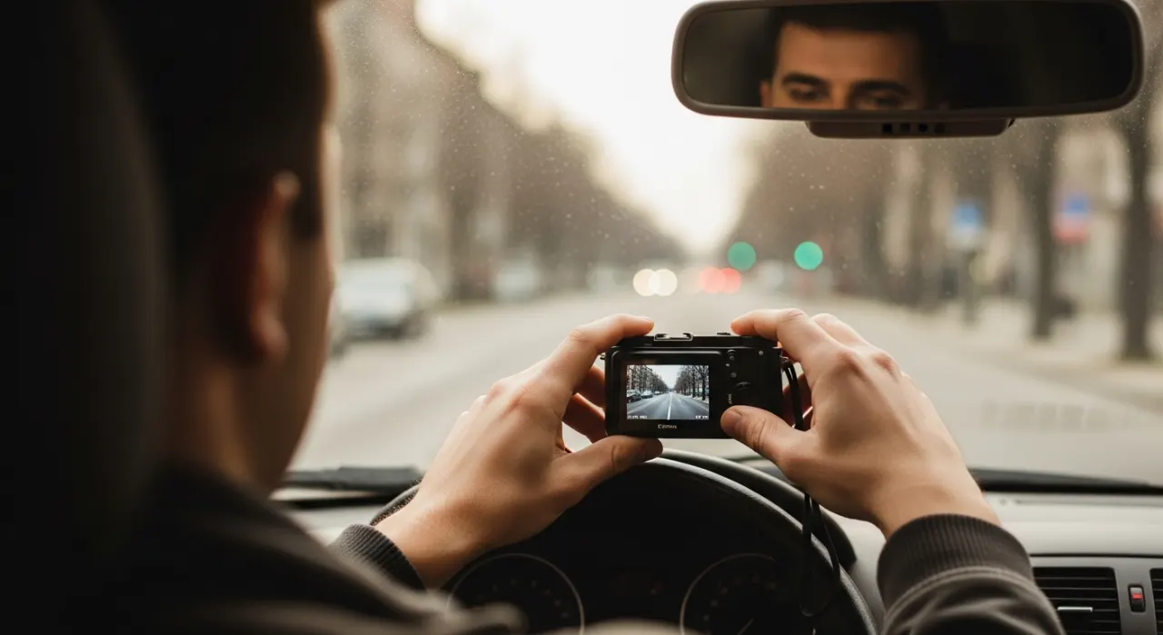 Car dash cameras — in use