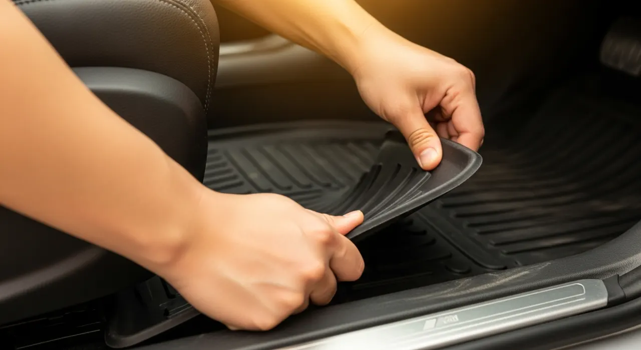 Car interior accessories — in use