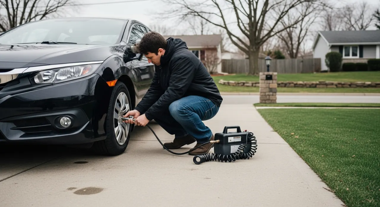 Cordless vs 12V tire inflators — in use