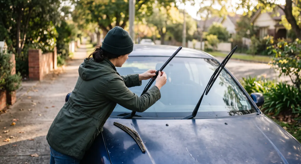 Best Windshield Wiper Blades — in use on a vehicle