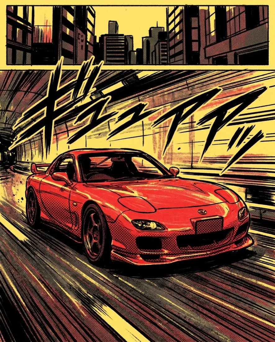 Manga RX-7 illustration