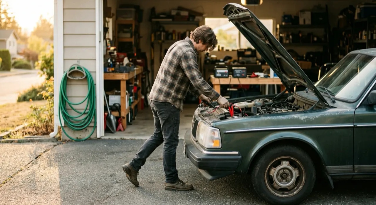 Best Smart Battery Chargers — being worked on, seen from behind