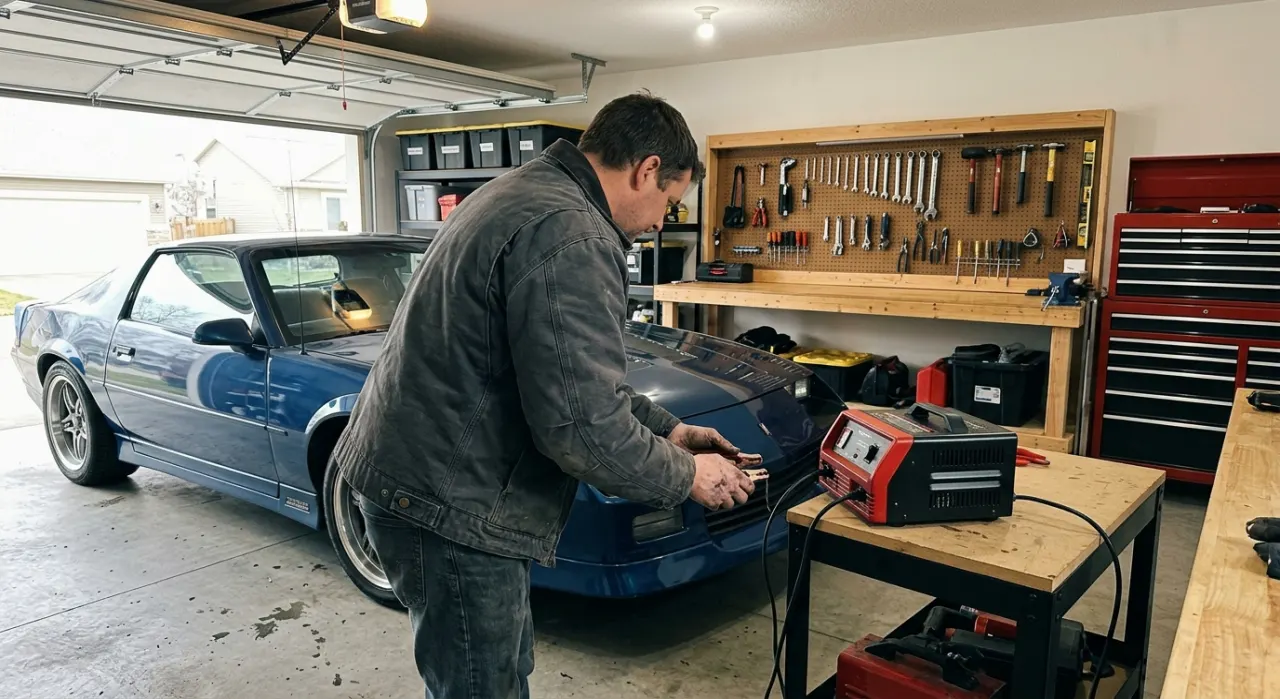 Best Trickle Chargers — in use on a vehicle