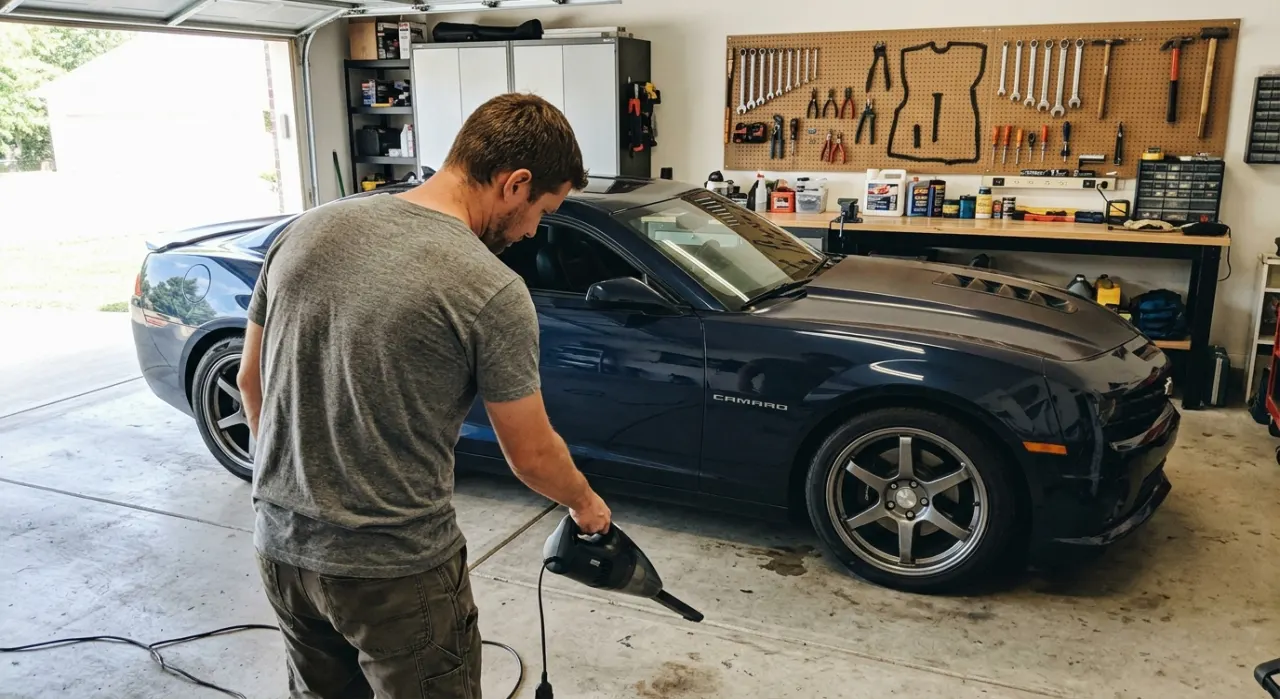 Best Budget Car Vacuums — in use on a vehicle