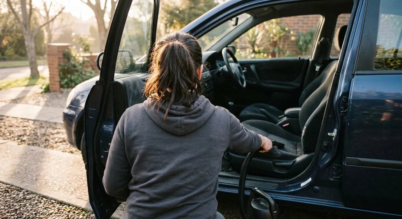 Best Budget Car Vacuums — being worked on, seen from behind