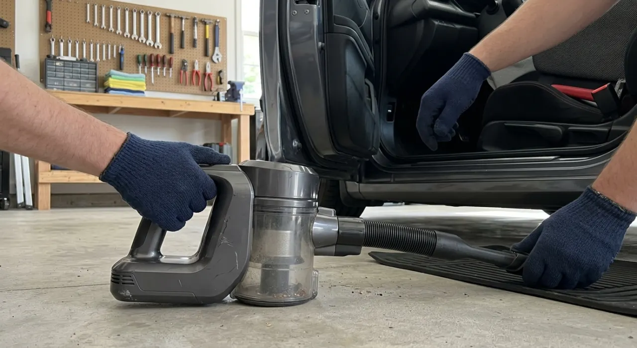 Best Budget Car Vacuums — the full job in progress