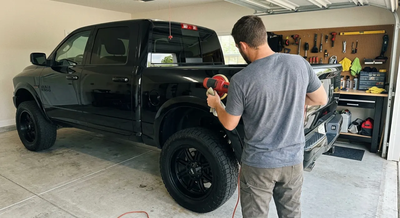 Best Car Buffer / Polisher — being worked on, seen from behind