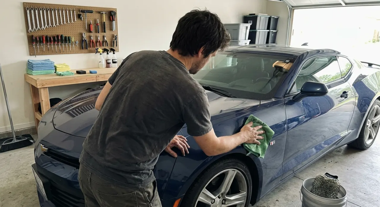 Best Car Detailing Kit — being worked on, seen from behind