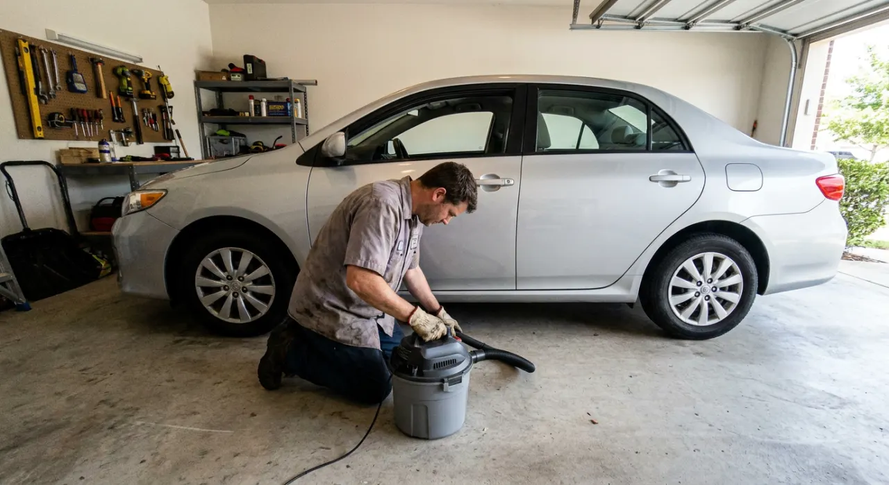 Best Car Detailing Vacuums — in use on a vehicle