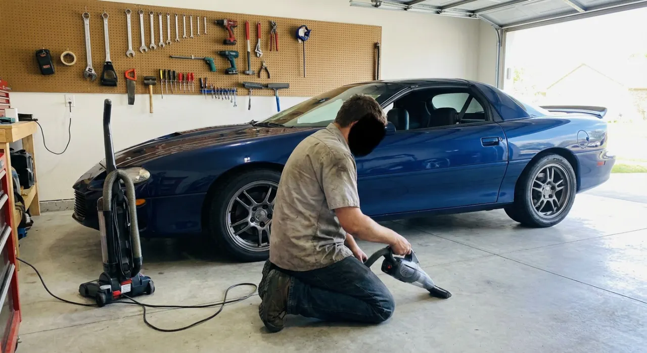 Best Car Vacuums for Pet Hair — in use on a vehicle