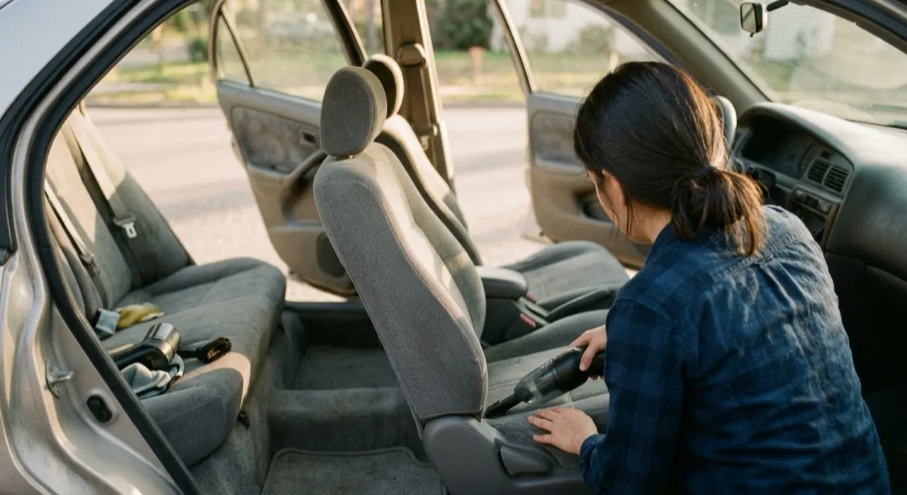 Best Cordless Car Vacuums — being worked on, seen from behind