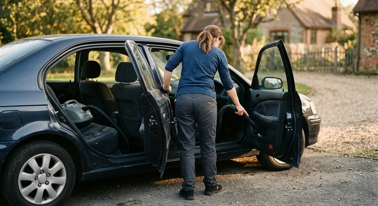 Best Dyson for Car Detailing — in use on a vehicle