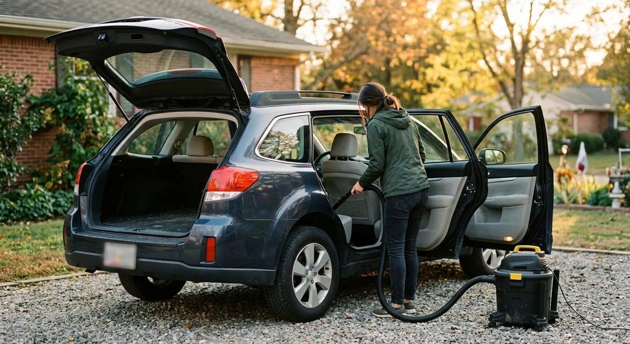 Best Handheld Car Vacuums — in use on a vehicle