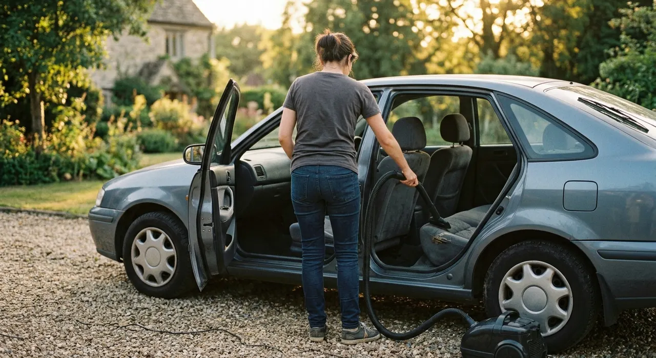 Best Portable Car Vacuums — in use on a vehicle