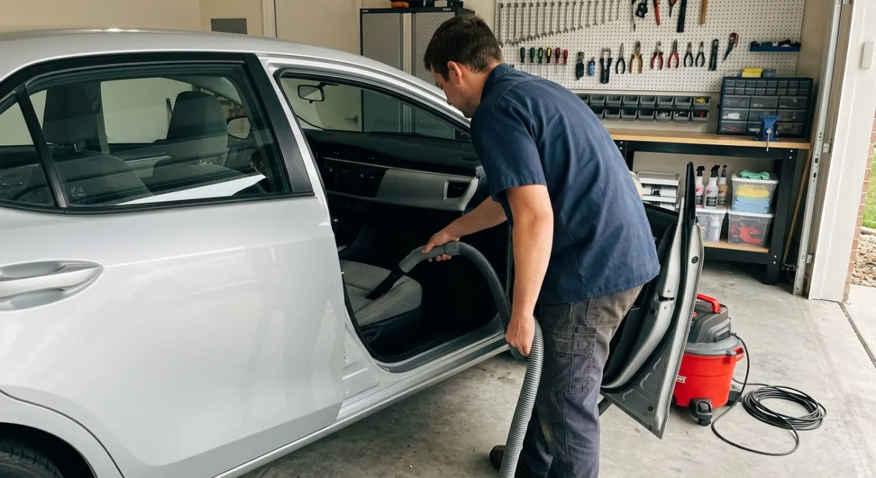 Best Shop Vacs for Car Detailing — being worked on, seen from behind