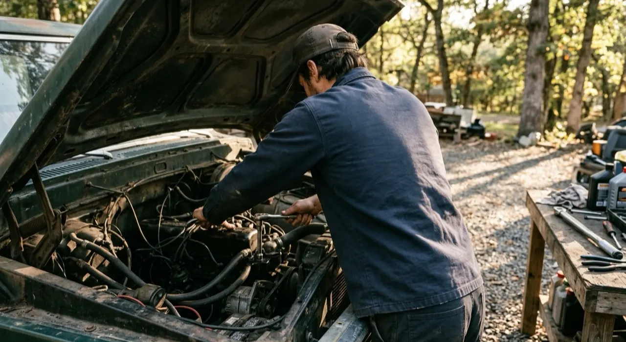 Best Torque Wrenches Under $50 — being worked on, seen from behind