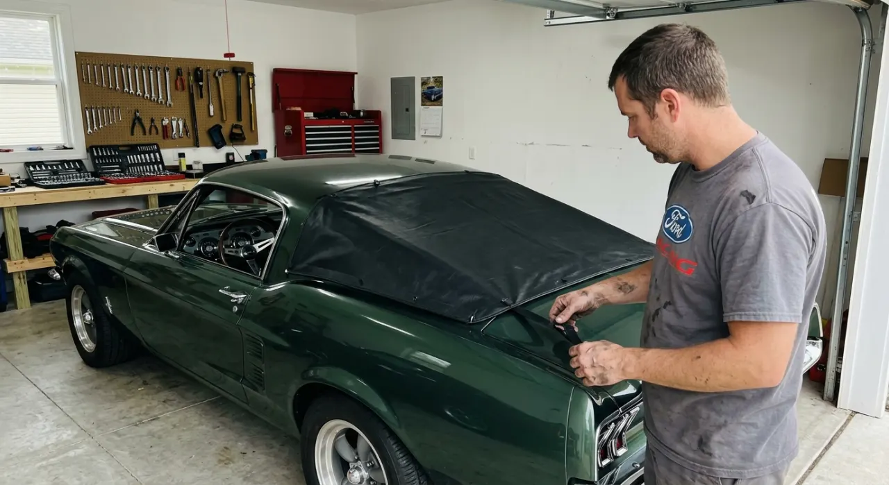Best Locking Tonneau Covers — being worked on, seen from behind