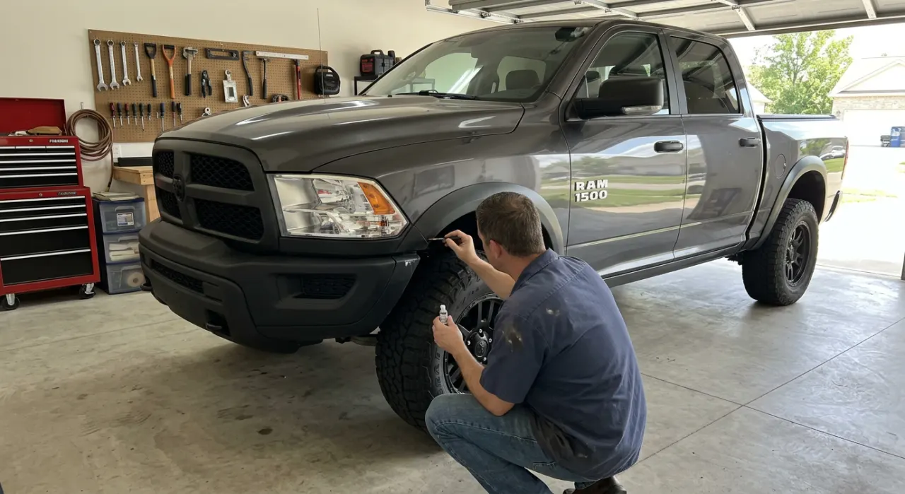 Best Touch-Up Paint 2026: Kits & Pens That Match — a close-up of a car paint scratch being corrected to a flawless finish